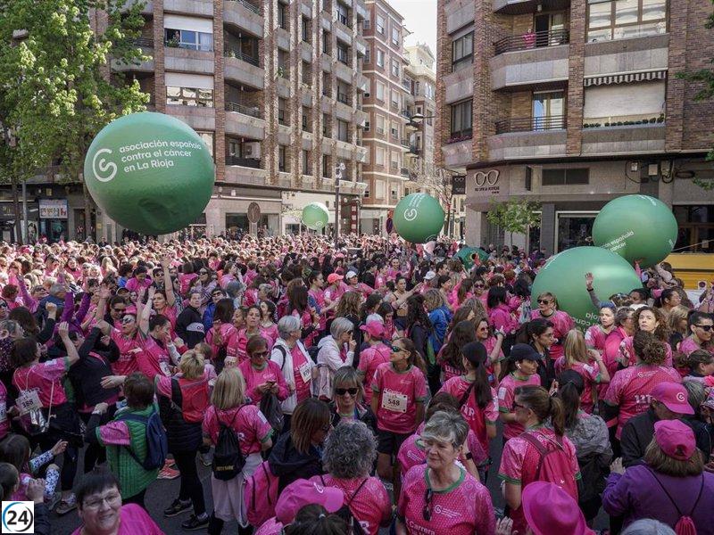Miles de mujeres corren en Logroño para apoyar la investigación contra el cáncer