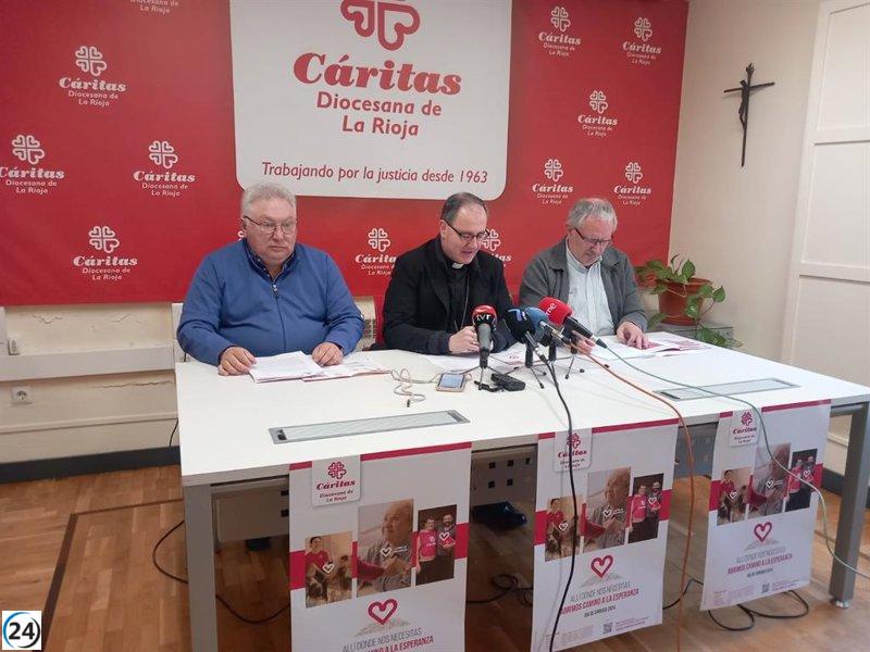 Cáritas incrementa su ayuda a familias con niños en situación de pobreza y sin vivienda.
