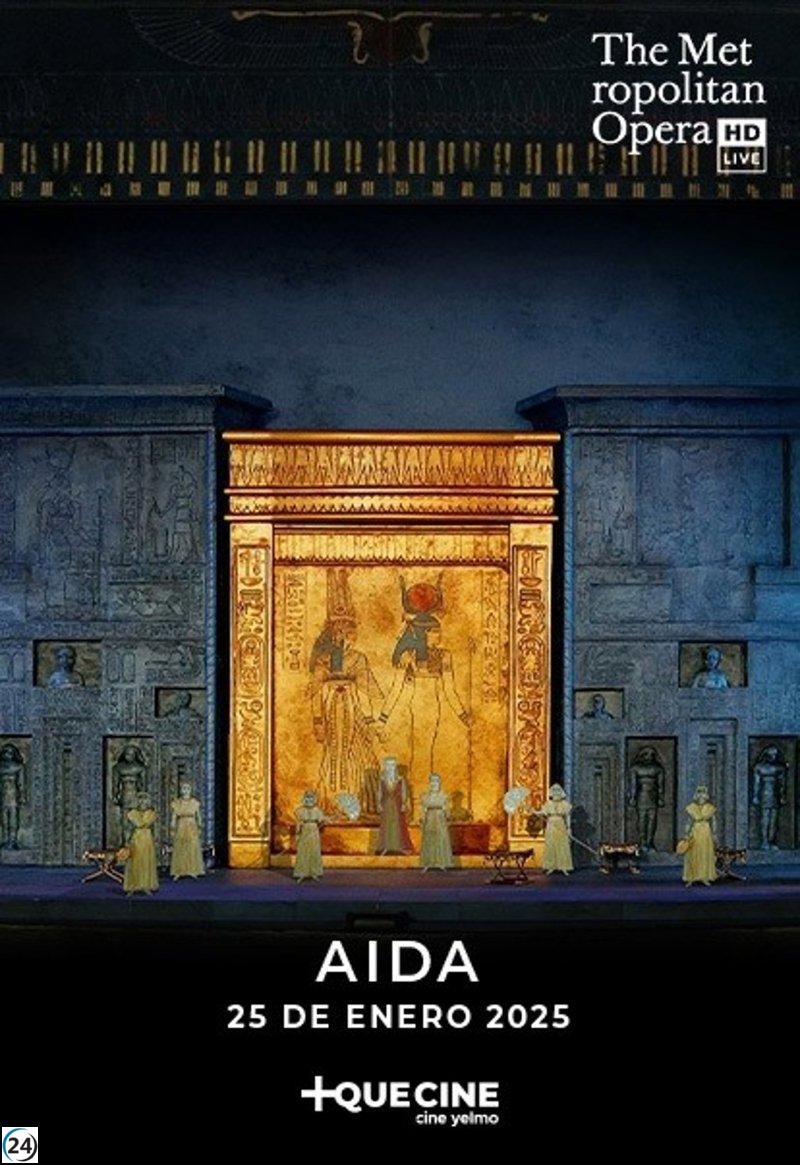 El Cine Yelmo de Logroño transmitirá la ópera 'Aída' en vivo desde Nueva York el 25 de enero.