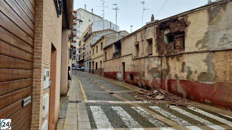 Colapso de edificio vacío en el corazón del Casco Antiguo de Calahorra.