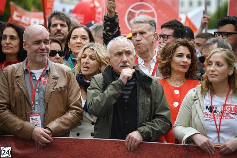 CCOO y UGT exigen hoy en Madrid la reducción de la jornada laboral y cambios en la legislación de despidos.