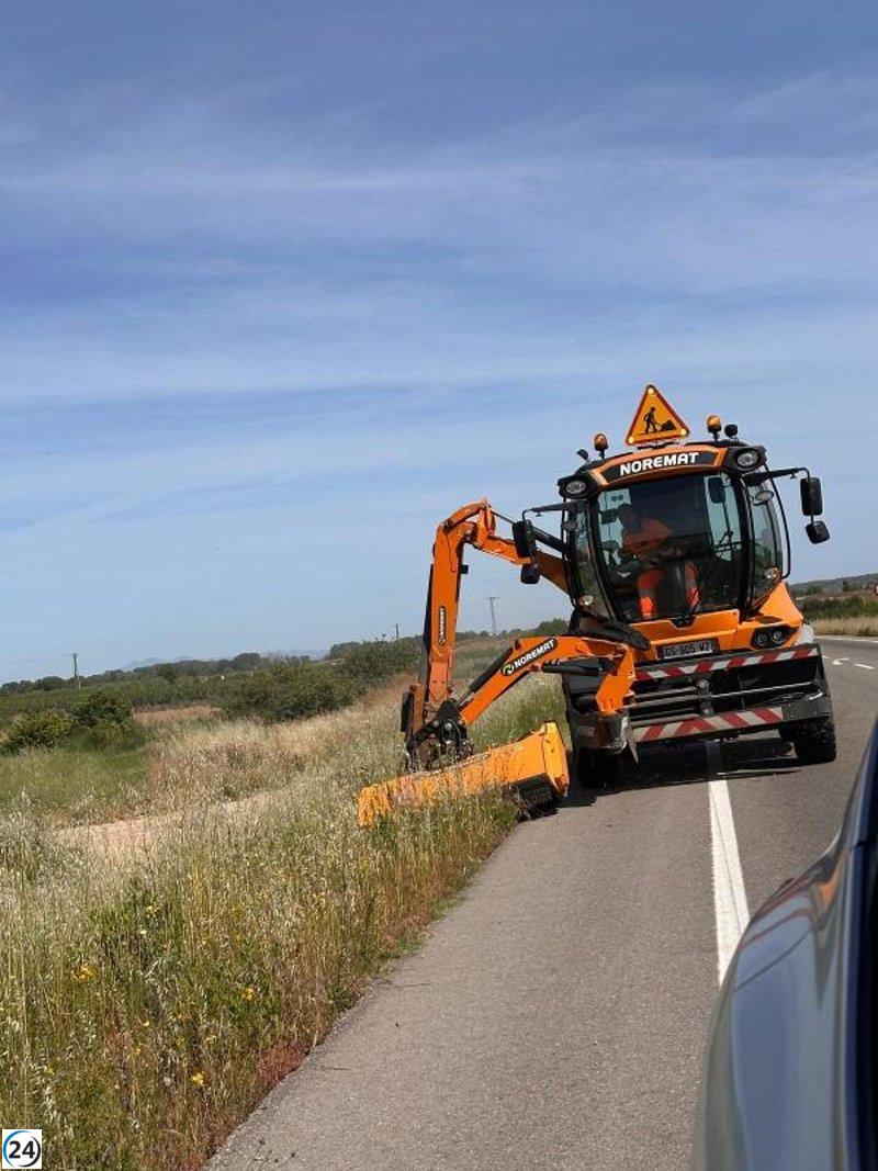 La Rioja inicia su campaña de desbroce estival en carreteras autonómicas.