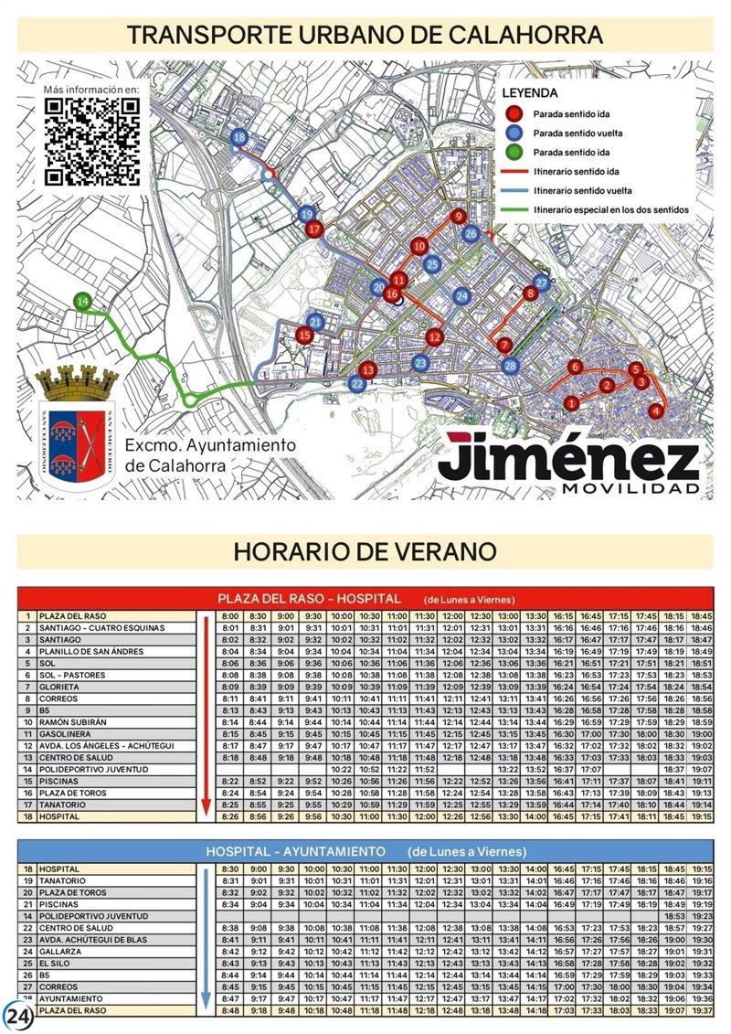 El servicio de autobús urbano de Calahorra inicia su operación estival a partir de este martes.