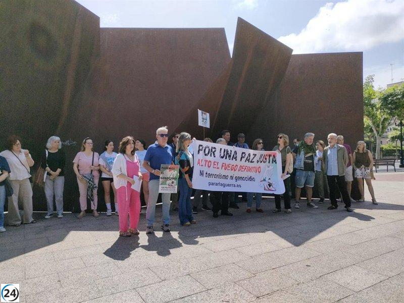Multitudinaria manifestación en Logroño exige paz y una Palestina soberana.