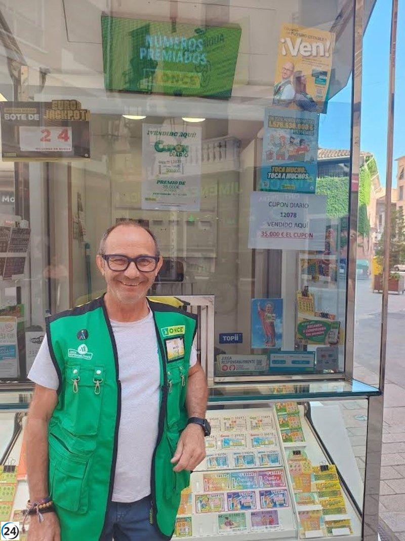 El Cupón Diario de la ONCE trae alegría a Arnedo con 350.000 euros en premios.