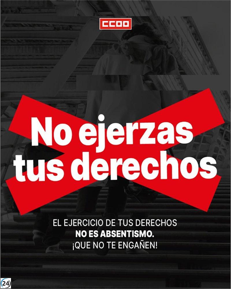 CCOO lanza una campaña satírica llamada 'No ejerzas tus derechos' para abordar el abuso del término absentismo.