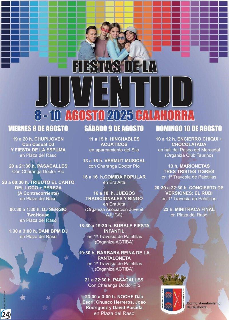 Calahorra celebra las II Fiestas de la Juventud del 8 al 10 de agosto con un programa ampliado de actividades.