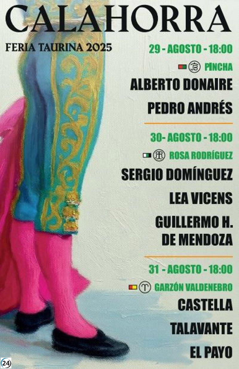 Calahorra acogerá tres corridas de toros, destacando las actuaciones de Talavante y Castella.