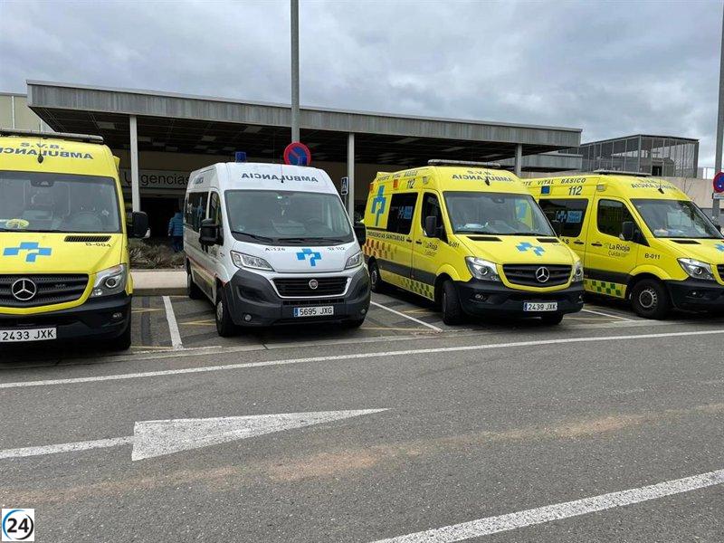 Accidente en la LR-256: un herido tras choque entre auto y motocicleta en Albelda.
