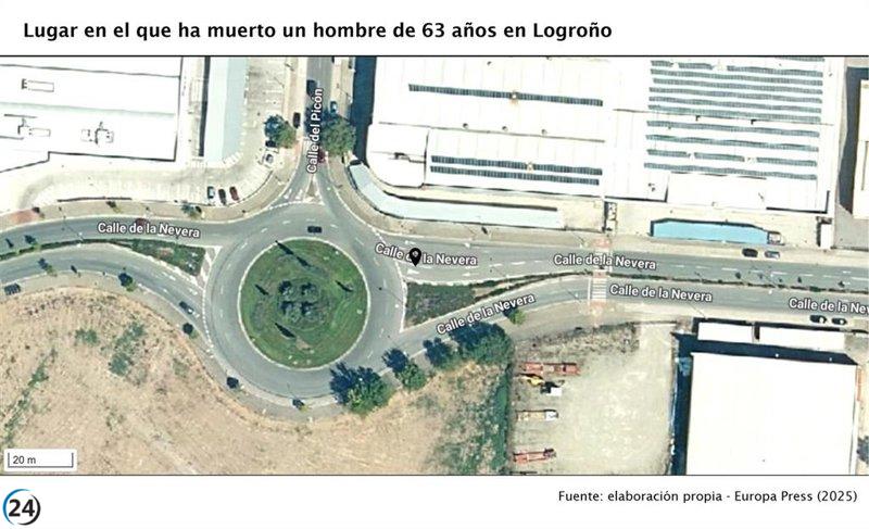 Un hombre de 63 años muere por causas naturales en Logroño.