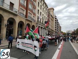 Masiva marcha en Logroño clama por Palestina y exige el cese del genocidio.