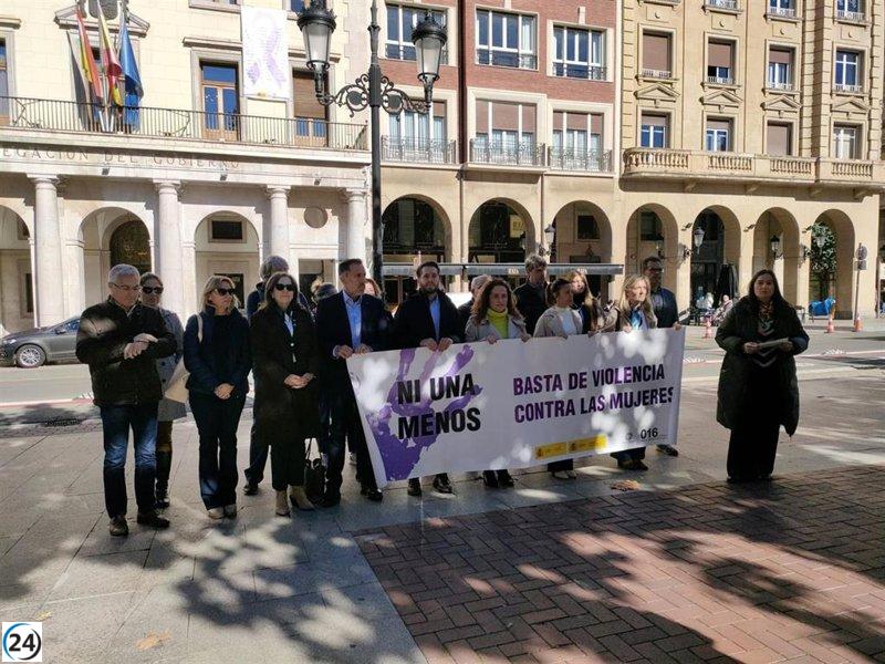 Logroño rinde homenaje y rechaza la violencia de género tras los asesinatos de dos mujeres en Guipúzcoa y Madrid.