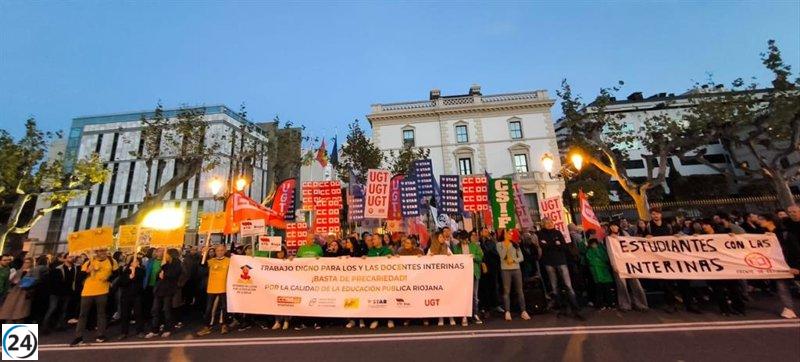 Interinos en Logroño exigen cambios en la normativa que fomenta la inestabilidad laboral.