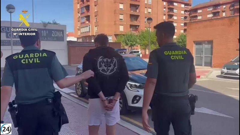 Detenido en La Rioja un vecino de Ermua por tráfico de drogas en un control de la Guardia Civil.