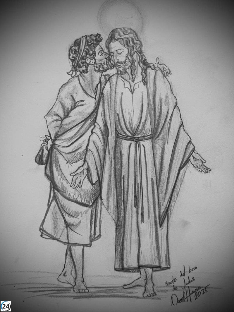 La Semana Santa de Logroño reincorpora el enigma de 'El beso de Judas-El Prendimiento'.