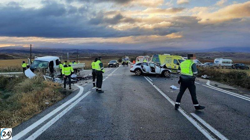 Fallece un hombre de 59 años en un choque frontal con un camión en Foncea.