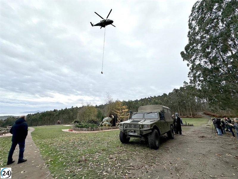El MUJA recupera nuevos restos fósiles de un saurópodo con apoyo aéreo de Agoncillo.