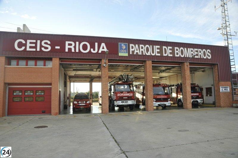 Bomberos de CEIS apagan fuego en camión de Briñas.