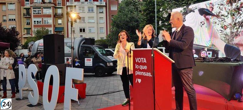 Alegría afirma que el PSOE es la alternativa progresista y justa.