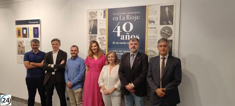 Fundación Ibercaja y el IER celebran exposición sobre los 40 años de elecciones autonómicas en La Rioja.
