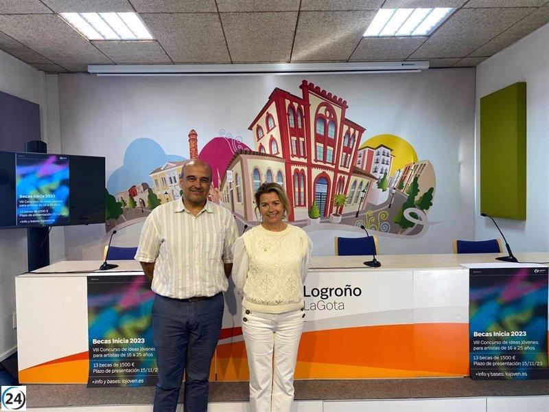 El Ayuntamiento de Logroño incrementa las Becas Inicia 2023 para jóvenes artistas, otorgando una dotación de 1.500 euros para cada una de ellas.