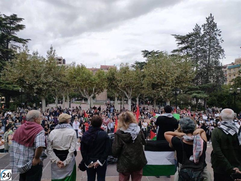 Solidaridad con Palestina: Multitudinaria protesta en Logroño contra el genocidio israelí.