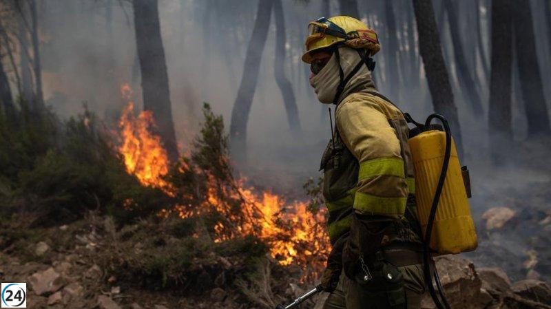 UGT supervisa el cumplimiento de recomendaciones del Gobierno riojano sobre riesgos químicos en incendios forestales.